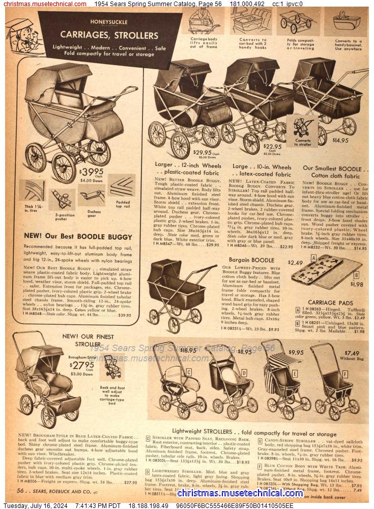 1954 Sears Spring Summer Catalog, Page 56
