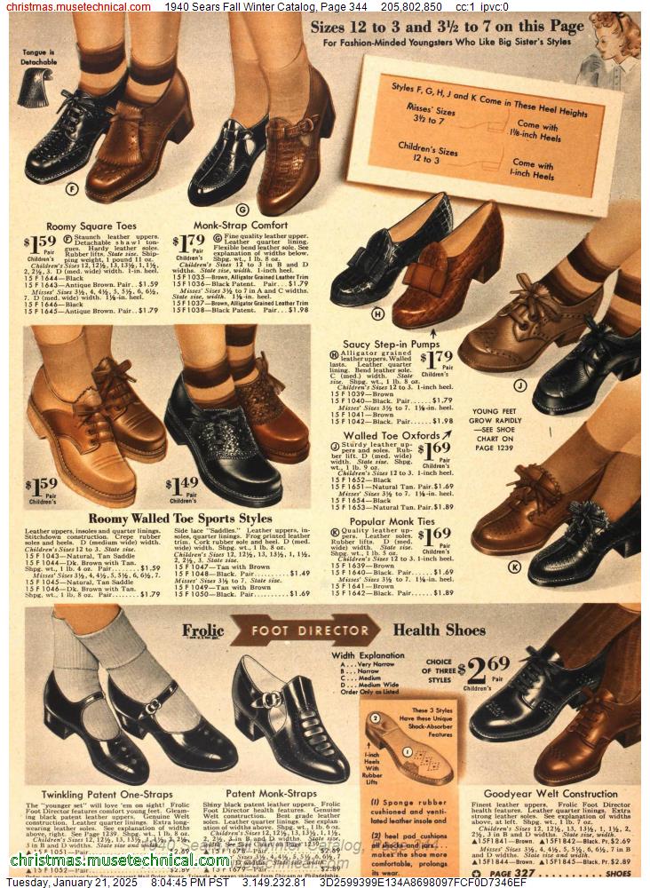 1940 Sears Fall Winter Catalog, Page 344