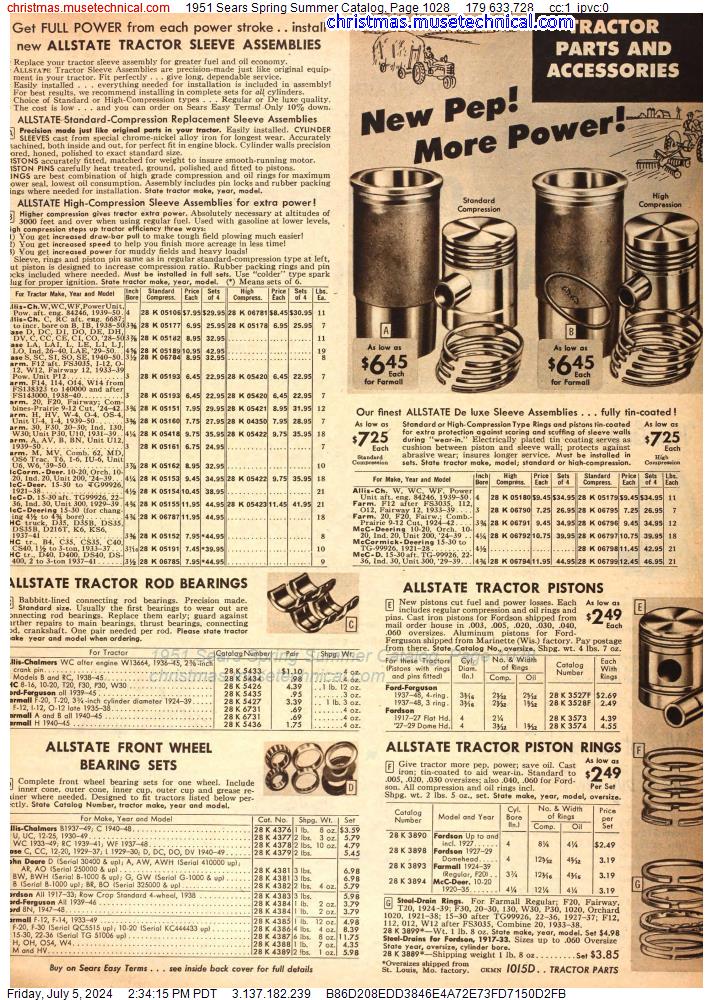 1951 Sears Spring Summer Catalog, Page 1028