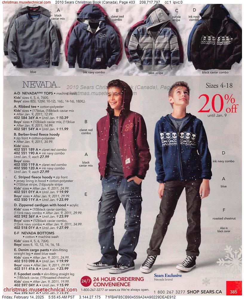 2010 Sears Christmas Book (Canada), Page 403