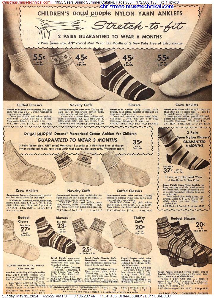 1955 Sears Spring Summer Catalog, Page 365