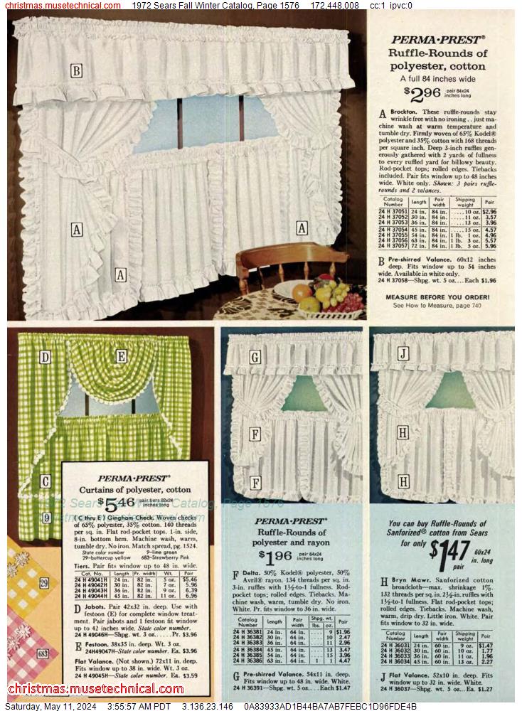 1972 Sears Fall Winter Catalog, Page 1576