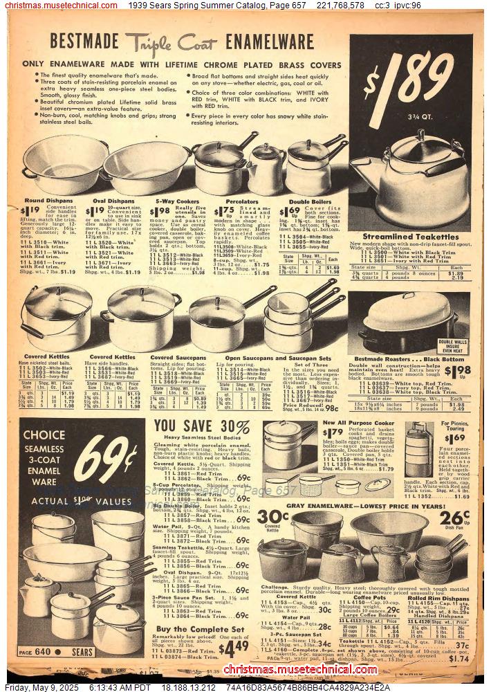 1939 Sears Spring Summer Catalog, Page 657