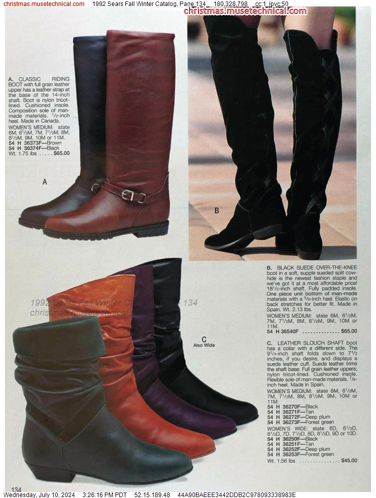 1992 Sears Fall Winter Catalog, Page 134