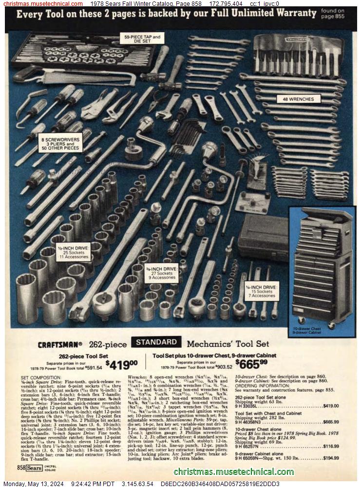 1978 Sears Fall Winter Catalog, Page 858