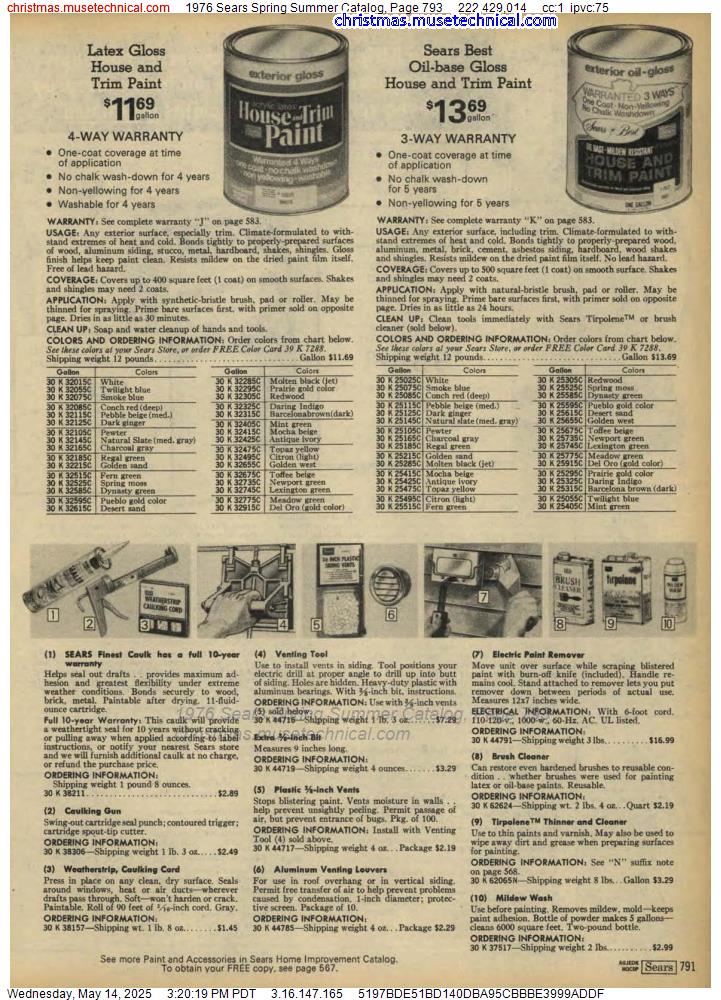 1976 Sears Spring Summer Catalog, Page 793