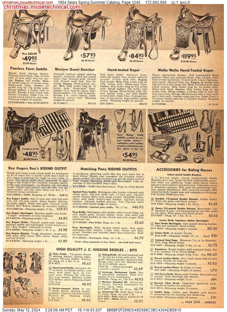 1954 Sears Spring Summer Catalog, Page 1245