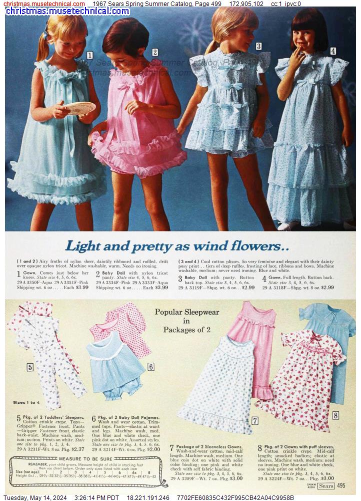 1967 Sears Spring Summer Catalog, Page 499