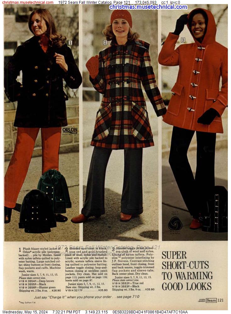 1972 Sears Fall Winter Catalog, Page 121