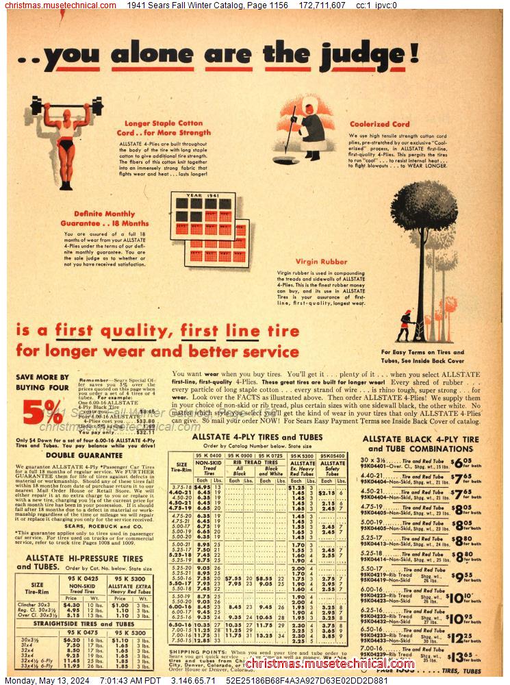 1941 Sears Fall Winter Catalog, Page 1156