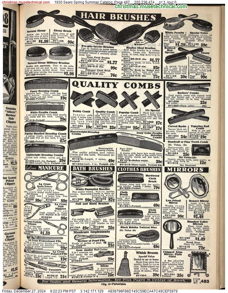 1930 Sears Spring Summer Catalog, Page 487