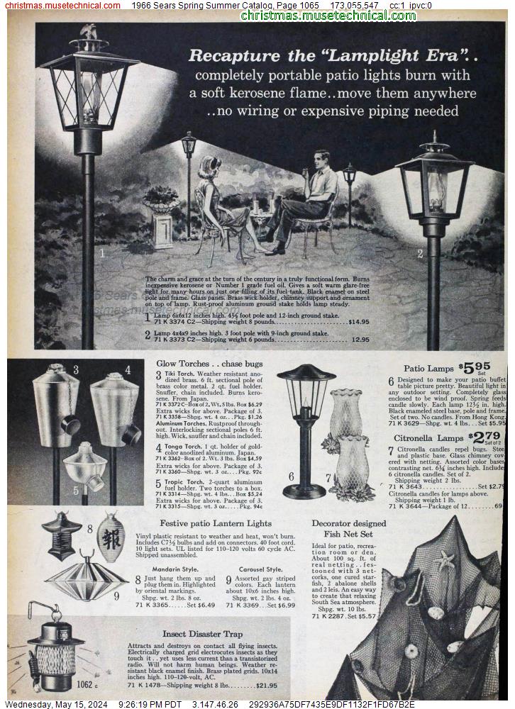 1966 Sears Spring Summer Catalog, Page 1065