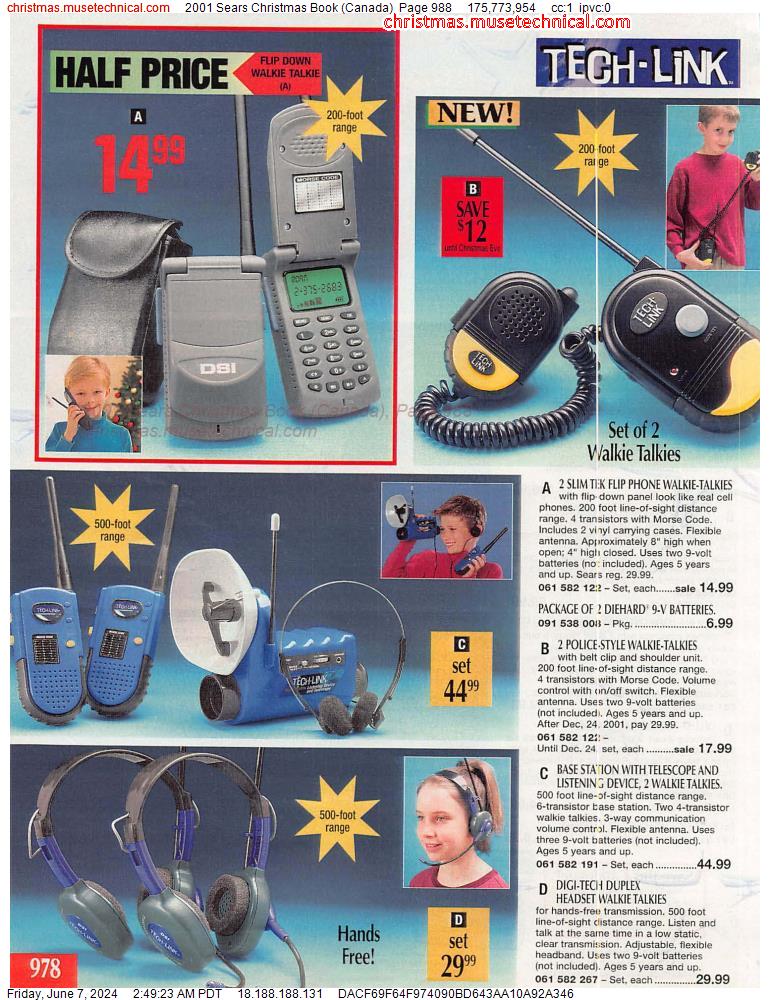 2001 Sears Christmas Book (Canada), Page 988