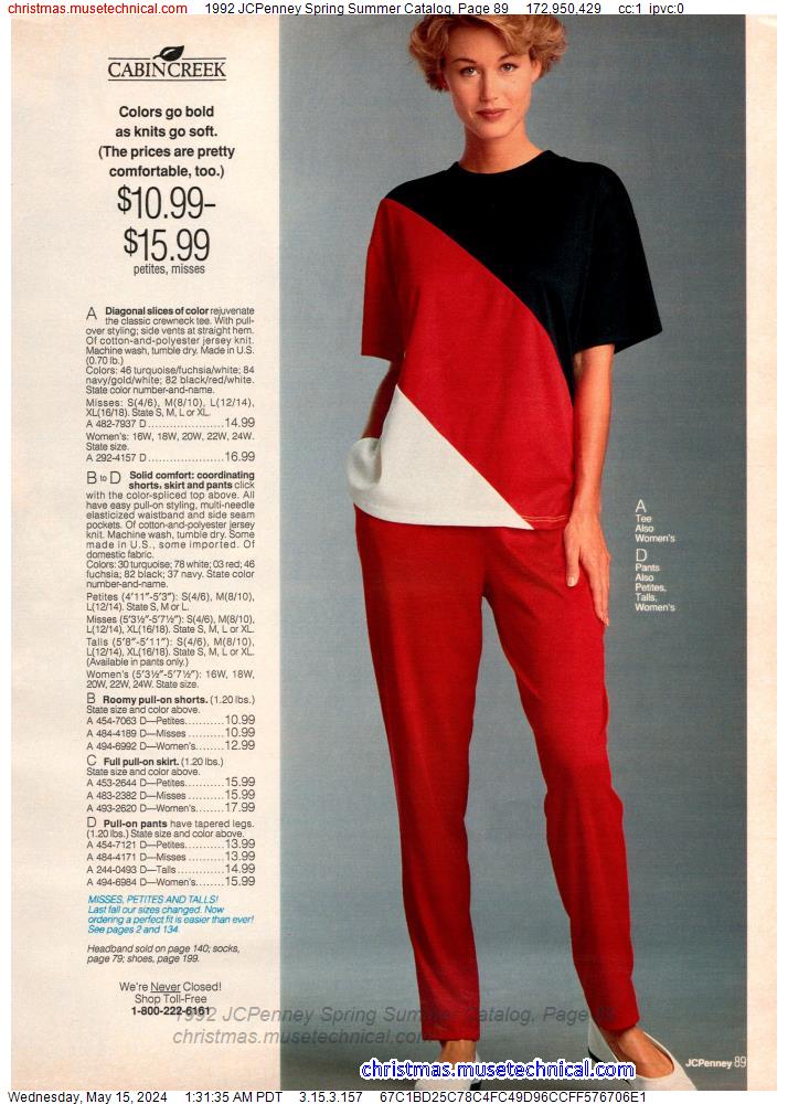 1992 JCPenney Spring Summer Catalog, Page 89