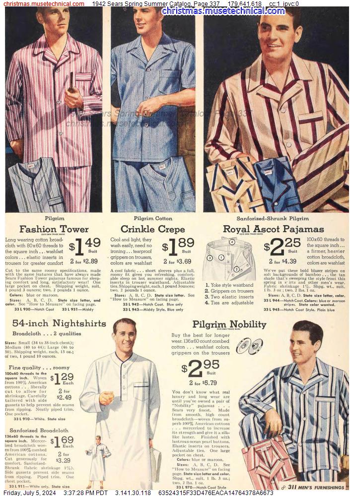 1942 Sears Spring Summer Catalog, Page 337