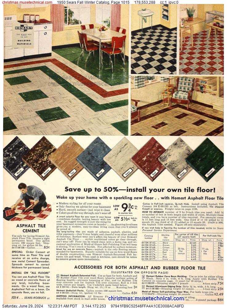 1950 Sears Fall Winter Catalog, Page 1015