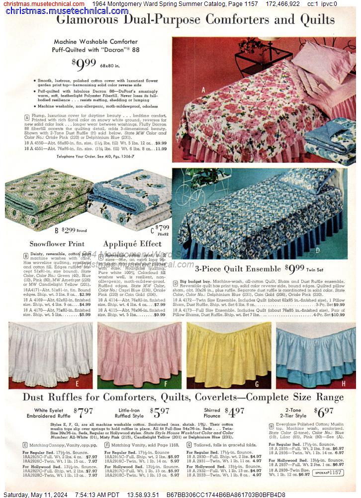 1964 Montgomery Ward Spring Summer Catalog, Page 1157