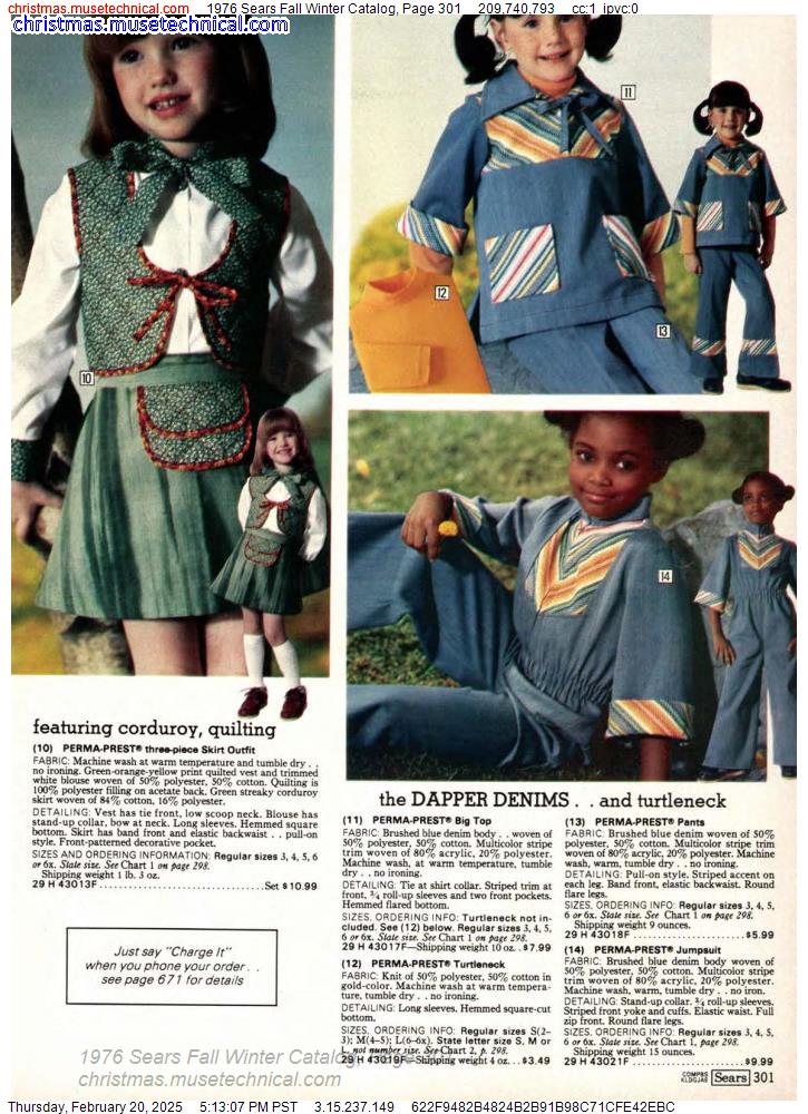 1976 Sears Fall Winter Catalog, Page 301