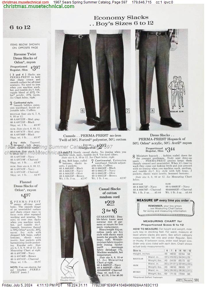 1967 Sears Spring Summer Catalog, Page 597
