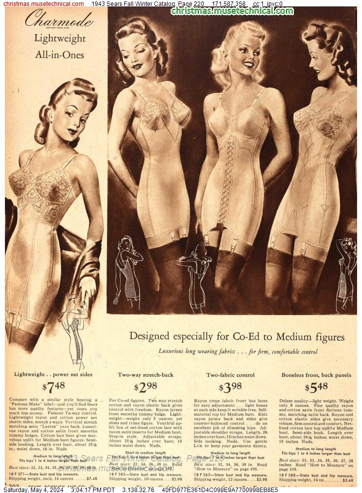 1943 Sears Fall Winter Catalog, Page 220