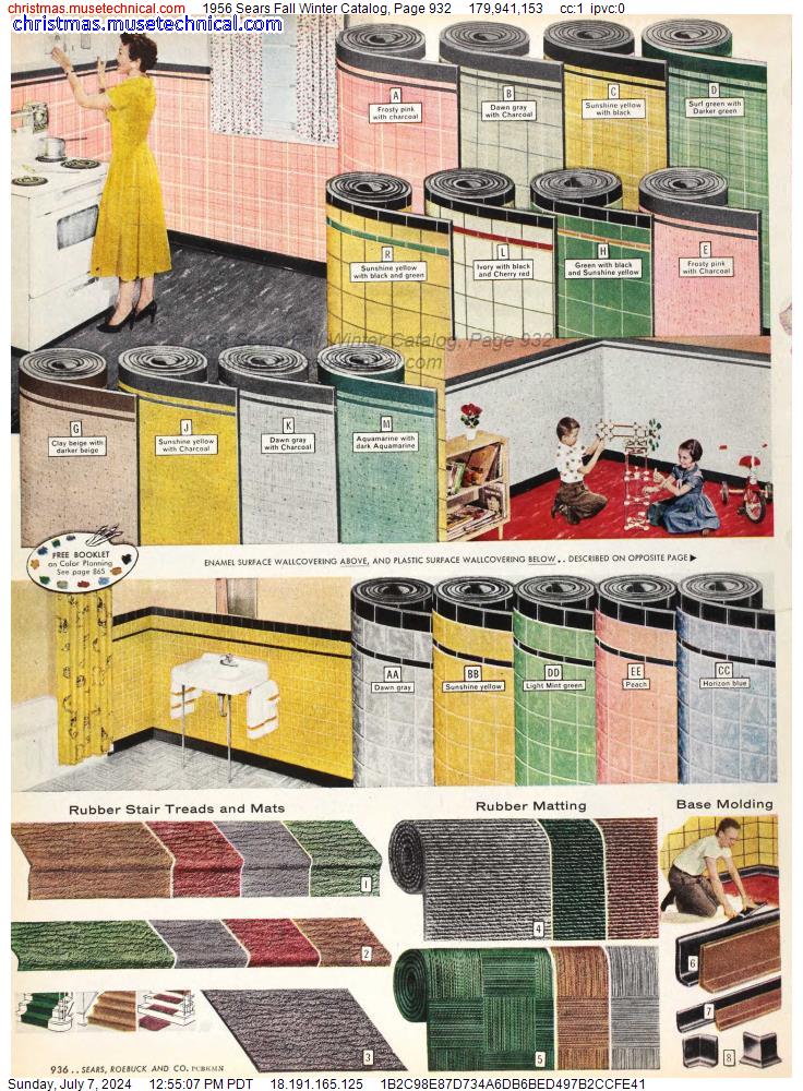 1956 Sears Fall Winter Catalog, Page 932