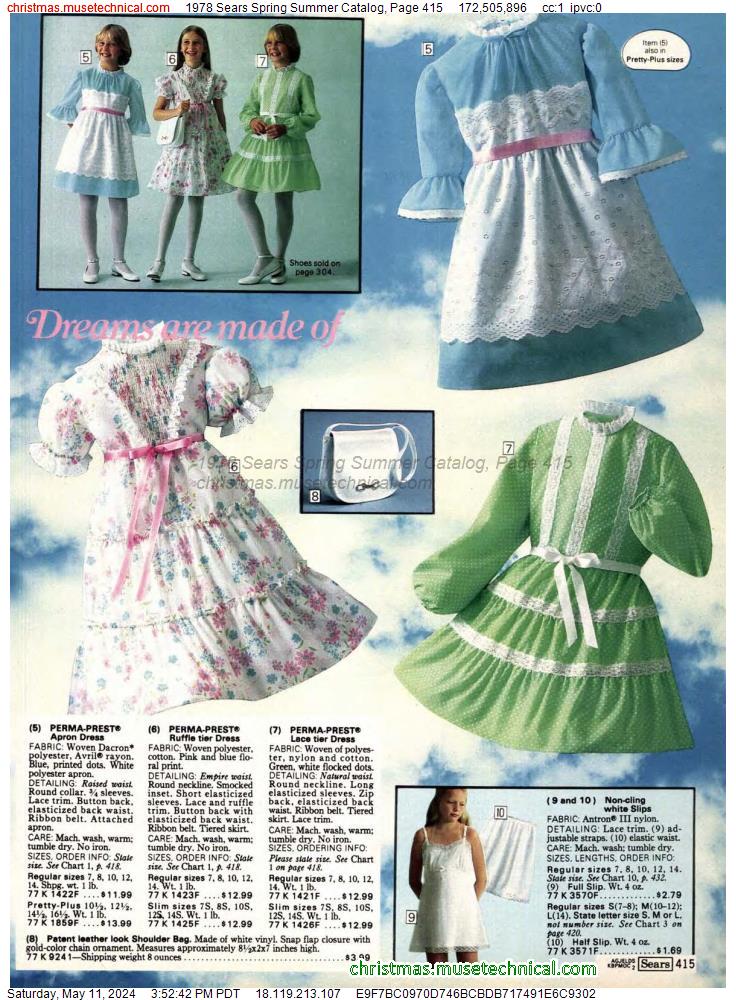 1978 Sears Spring Summer Catalog, Page 415