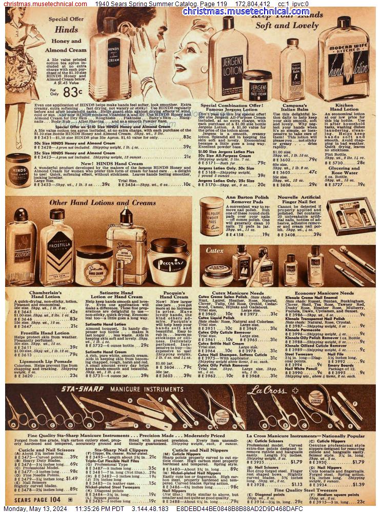 1940 Sears Spring Summer Catalog, Page 119