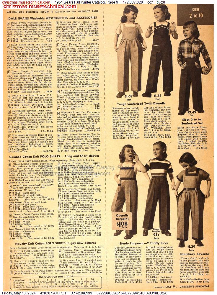 1951 Sears Fall Winter Catalog, Page 9