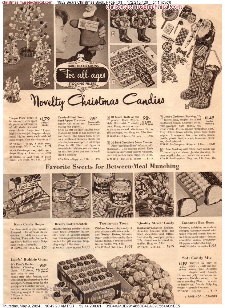 1952 Sears Christmas Book, Page 431