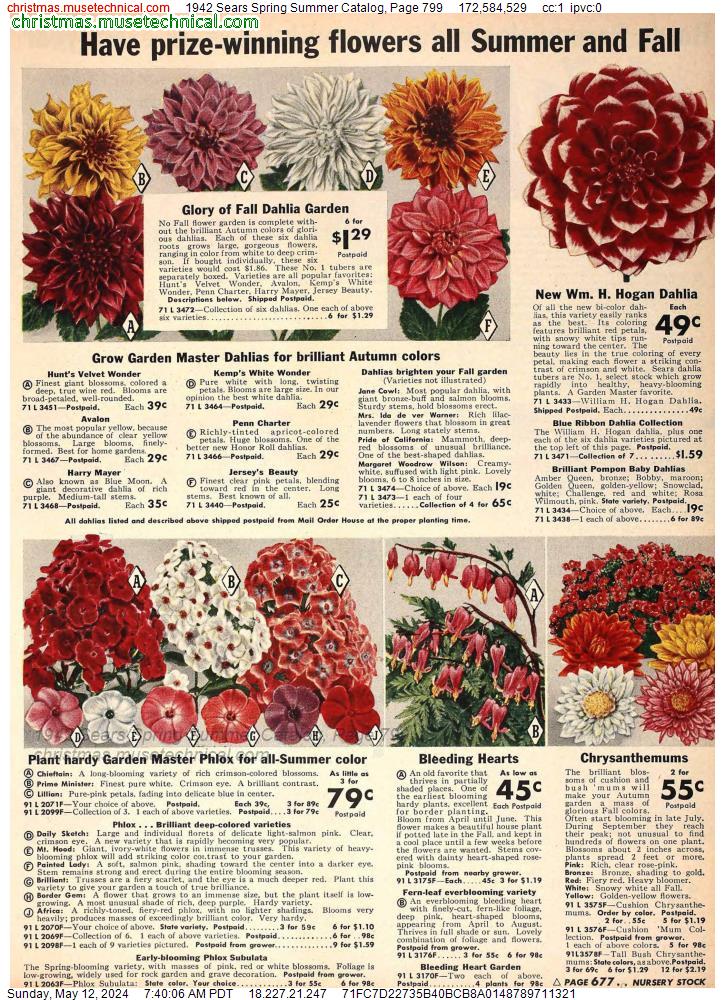 1942 Sears Spring Summer Catalog, Page 799