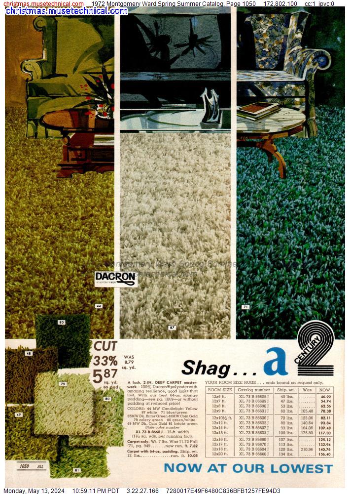 1972 Montgomery Ward Spring Summer Catalog, Page 1050