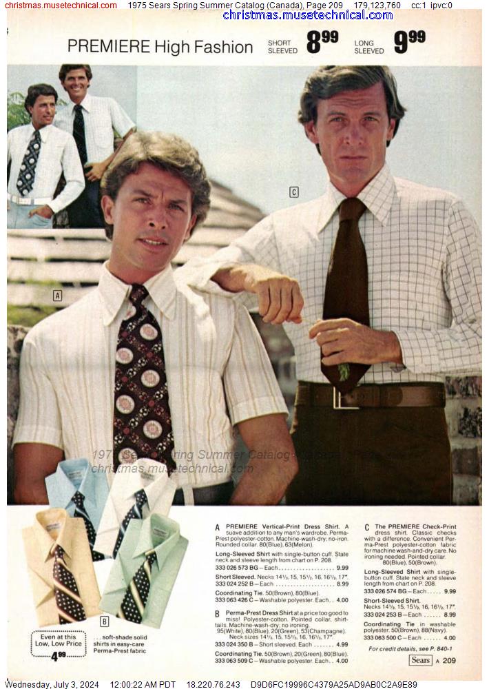 1975 Sears Spring Summer Catalog (Canada), Page 209