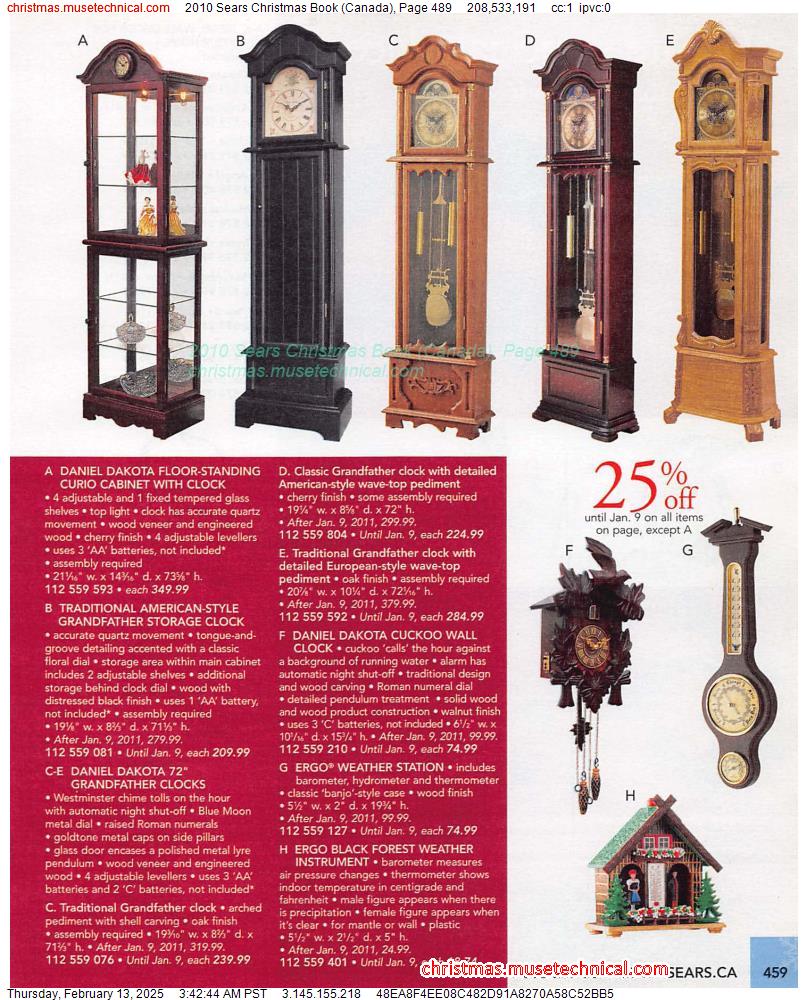 2010 Sears Christmas Book (Canada), Page 489