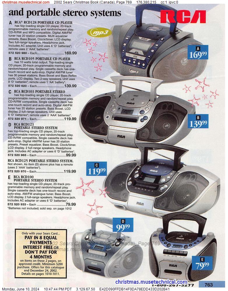 2002 Sears Christmas Book (Canada), Page 769