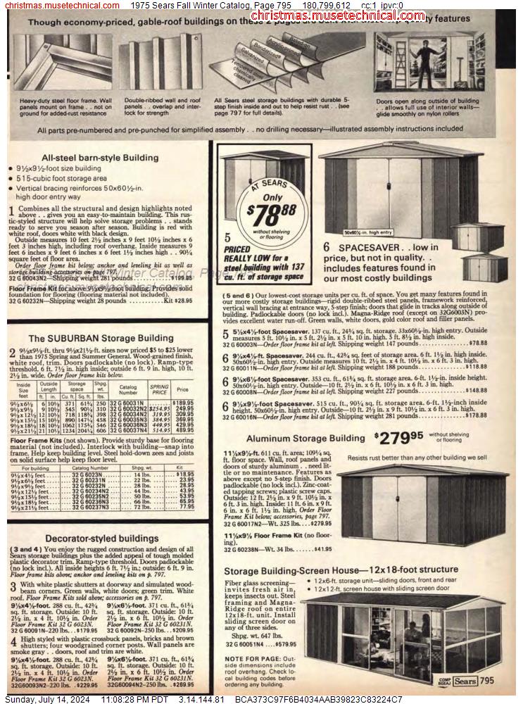 1975 Sears Fall Winter Catalog, Page 795