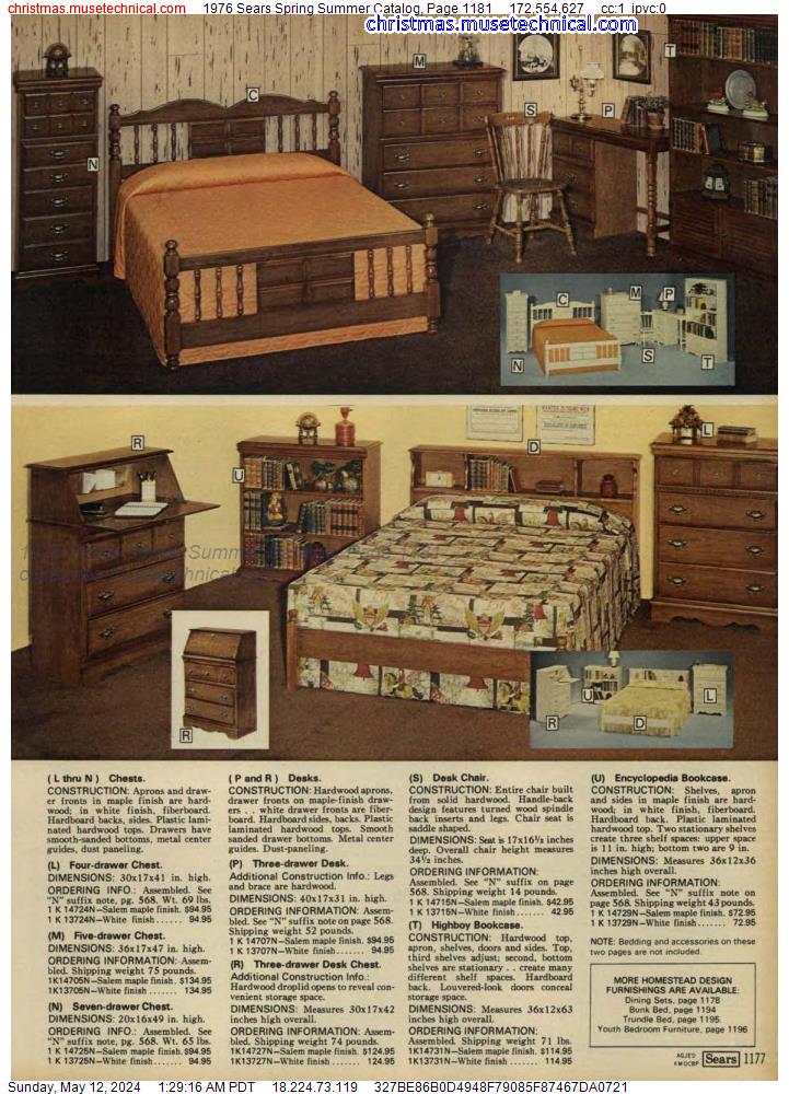 1976 Sears Spring Summer Catalog, Page 1181