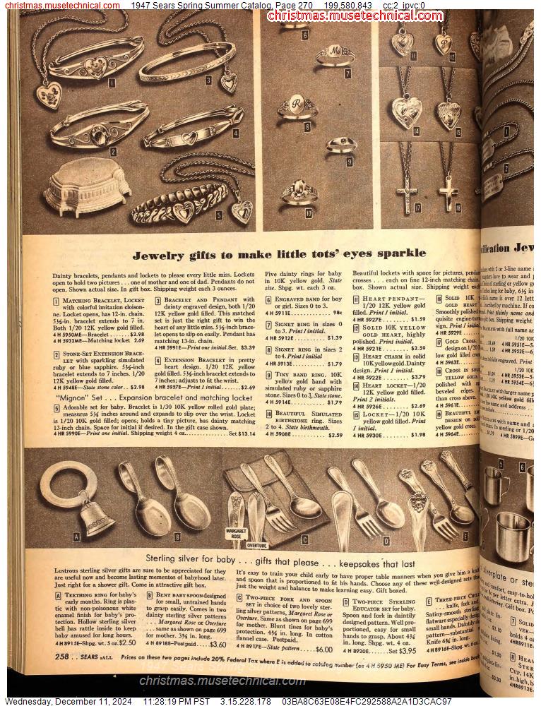 1947 Sears Spring Summer Catalog, Page 270