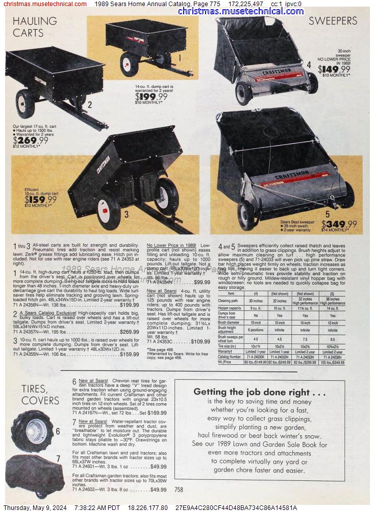 1989 Sears Home Annual Catalog, Page 775