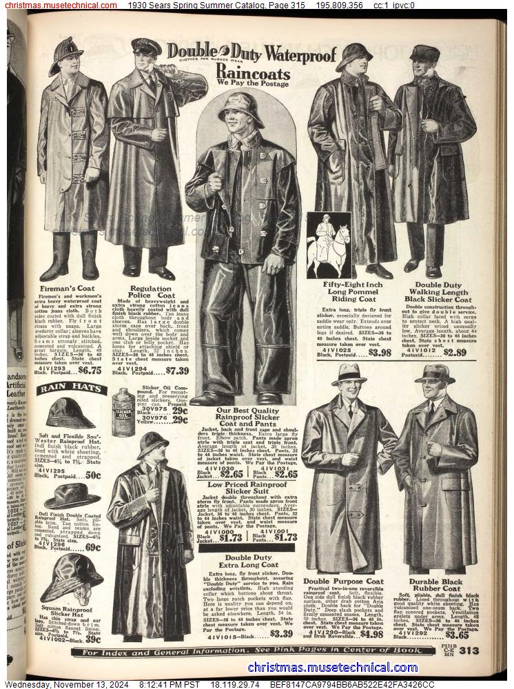 1930 Sears Spring Summer Catalog, Page 315