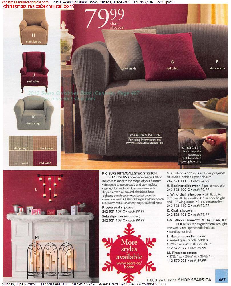 2010 Sears Christmas Book (Canada), Page 497