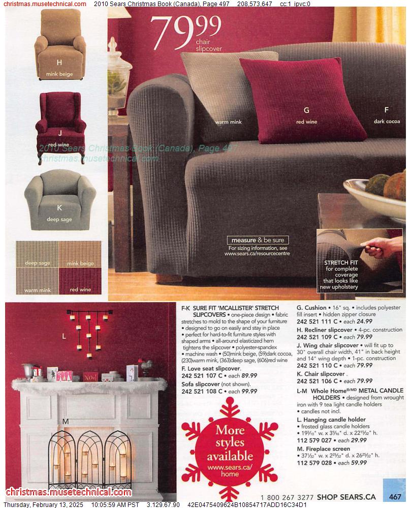 2010 Sears Christmas Book (Canada), Page 497