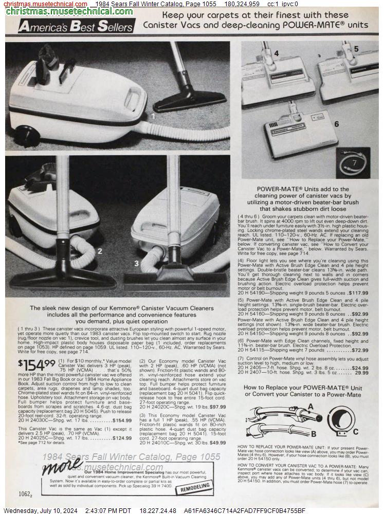 1984 Sears Fall Winter Catalog, Page 1055