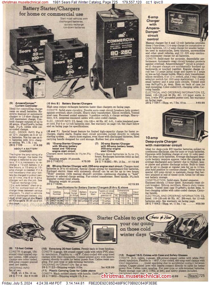 1981 Sears Fall Winter Catalog, Page 725