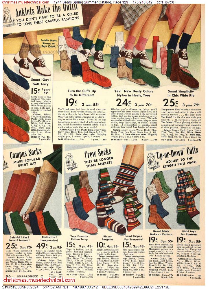 1941 Sears Spring Summer Catalog, Page 129