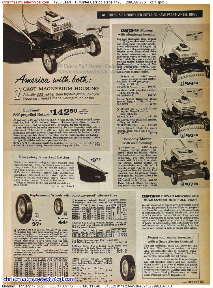 1965 Sears Fall Winter Catalog, Page 1193