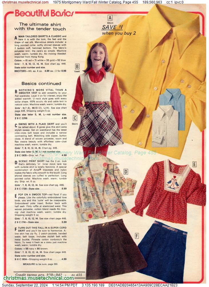 1975 Montgomery Ward Fall Winter Catalog, Page 455 - Catalogs & Wishbooks