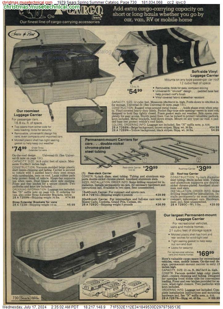 1979 Sears Spring Summer Catalog, Page 730