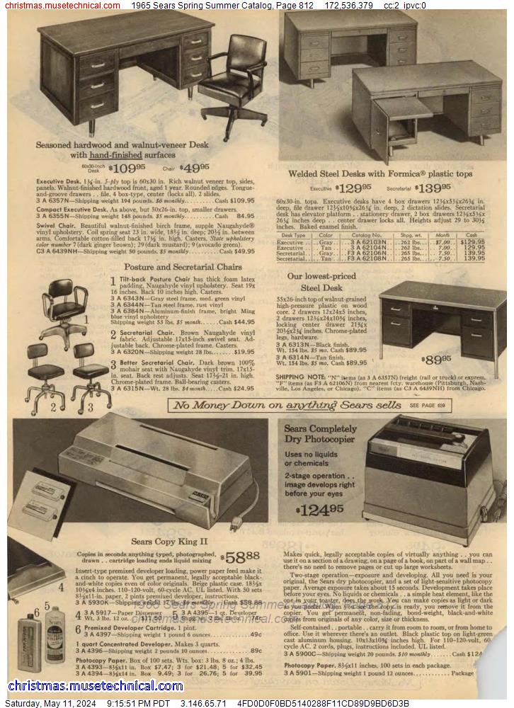 1965 Sears Spring Summer Catalog, Page 812