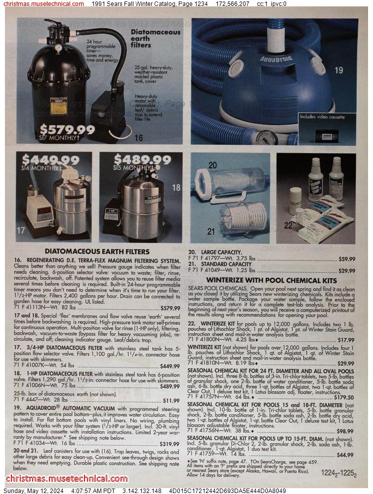 1991 Sears Fall Winter Catalog, Page 1234