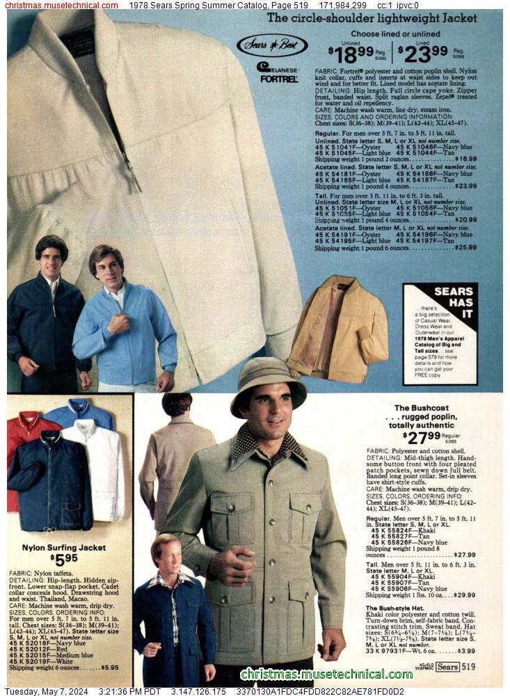 1978 Sears Spring Summer Catalog, Page 519
